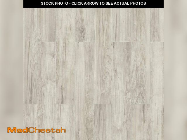 Lot 74-14312244 - (SOME DAMAGE) TrafficMaster Lakeshore Pecan Stone 7 mm T x 7.6 in. W Laminate Wood Flooring (24.2 sq...