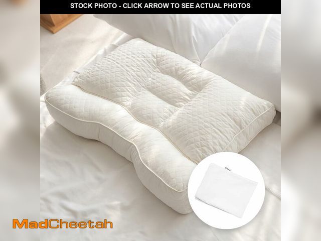 Lot 74-13709722 - Gurum Premium Latex Pillow, 100% Latex, Organic Cotton, Ergonomic Design, Bed Pillows, Neck Support,...