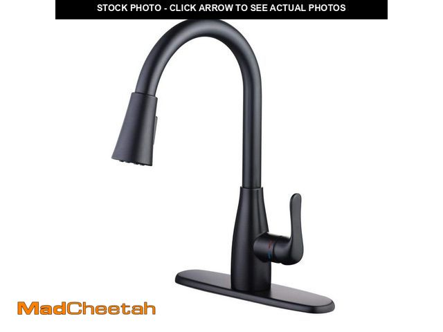 Lot 74-14441673 - McKenna Single-Handle Pull-Down Sprayer Kitchen Faucet in Matte Black with TurboSpray and FastMount ...