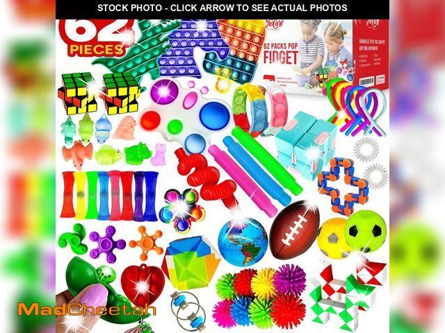 Lot 74-13957385 - 62 Pack Fidget Toys Set, Sensory Party Favors Gifts for Kids Adults Stress Relief Stocking Stuffers ...