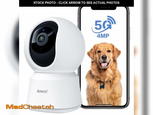 Lot 74-13712175 - ARENTI 5G Indoor Security Camera, 4MP Pet Camera with Speaker for Dog/Cat, Baby Monitor with Phone A...