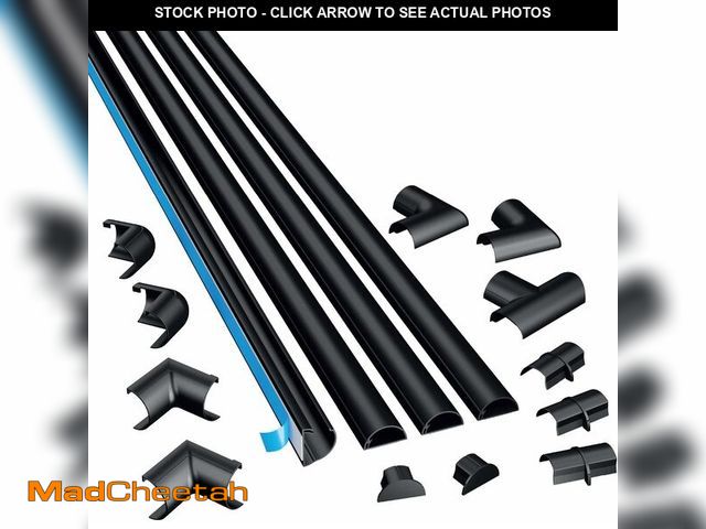 Lot 74-13697940 - D-Line 13.12ft Cord Hider Kit, Patented Cable Cover, Hide Wires on Wall, Channel for TV Mount Cords,...