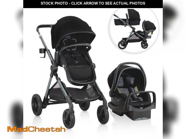 Lot 74-12407229 - Pivot Xpand Modular Travel System with LiteMax Infant Car Seat with Anti-Rebound Bar (Ayrshire Black...