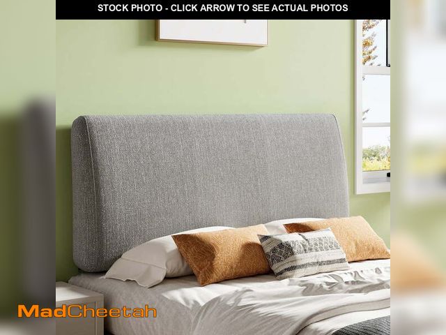 Lot 74-14355132 - Pinmoco Upholstered Headboard Full Bed, Height Adjustable and Ergonomic Foam Head Board, Fabric Gray...