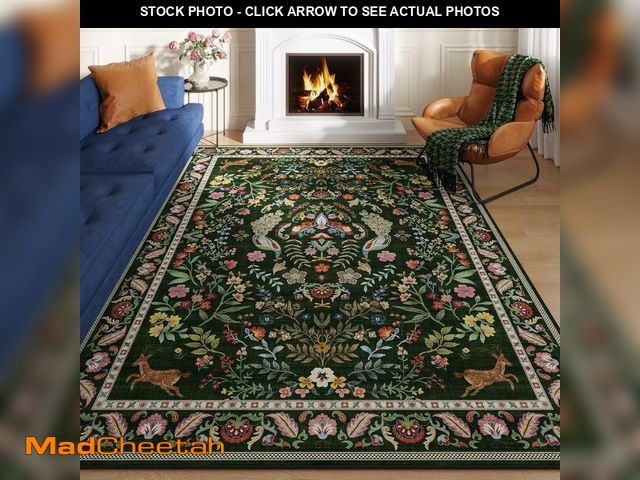 Lot 74-13733516 - 8x10 Area Rugs for Living Room Washable Rug Floral Non-Slip Large Rug for Living Room, Bedroom, Farm...