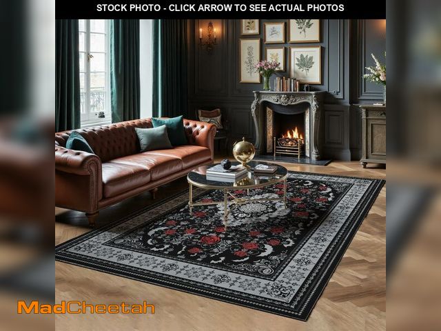 Lot 74-13583362 - Nayoroom Dark Academia Gothic Area Rug, Soft Machine Washable 8x10 Rug, Non-Slip, Non-Shedding, Dura...