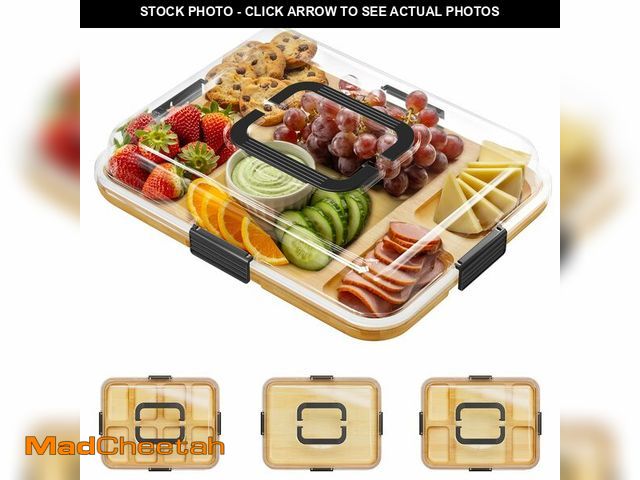 Lot 74-14432055 - SpaceAid Charcuterie Board with Clear Lid, Portable Travel Cheese Cutting Boards for Picnic Accessor...