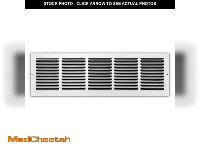 Lot 74-14361332 - Everbilt 30 in. x 8 in. 1-Way Steel Baseboard Return Air Grille in White - UNUSED