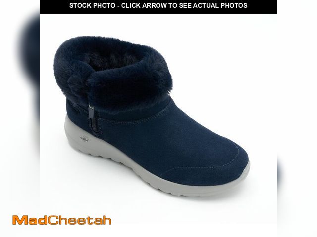 Lot 74-14450344 - Skechers Slip-ins On-the-GO Joy Water-Repellent Suede Boots, NAVY, Women's Size 9 - UNUSED