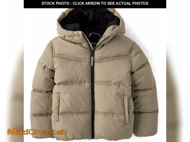 Lot 74-14078422 - The Children's Place,Boys,Water and Wind Resistant Hooded Zip Front Puffer Jacket, Faux Fur Lined,Ch...