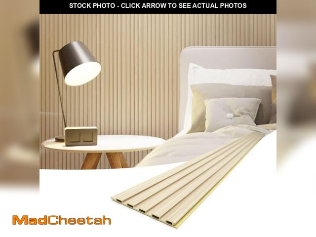 Lot 74-12488521 - Art3d Slat Wall Panels, WPC Soundproof 3D Wall Paneling for Interior Wall Decor, TV Background, 8-Pa...