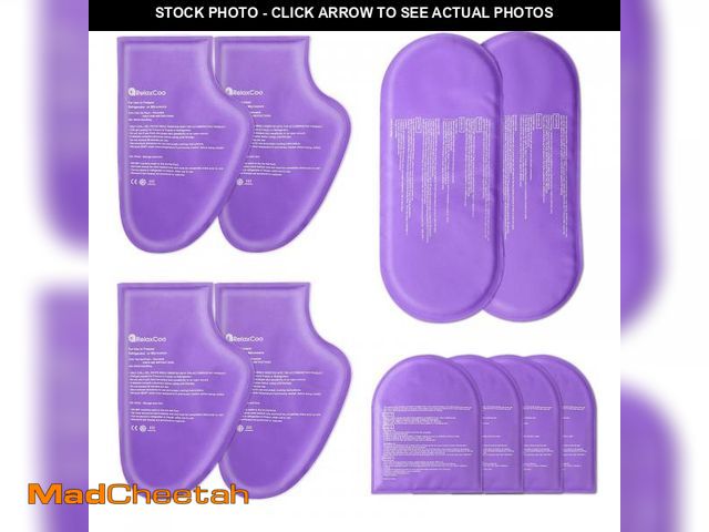 Lot 74-12441553 - RelaxCoo Replacement Gel Ice Packs for Cold Therapy Socks &amp; Hand Ice Pack Gloves (10-Piece Set) ...