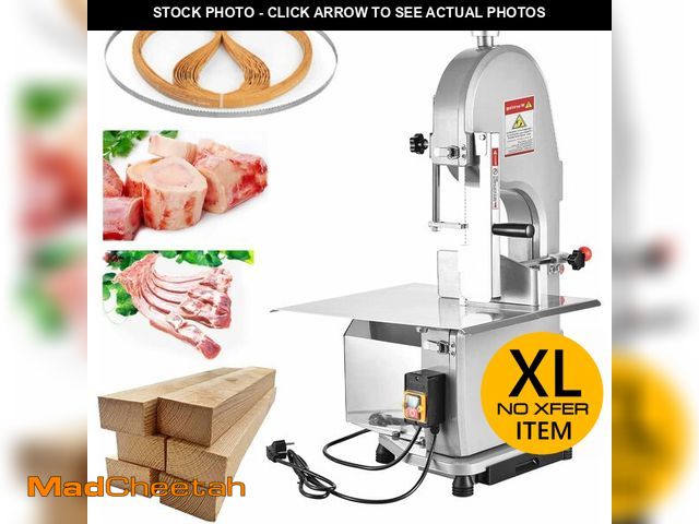 Lot 74-13577074 - Chbiao Bone Saw Machine 18.8" x 14.9" Workbench, 1100W Electric Frozen Meat Cutter, Bone Commercial ...