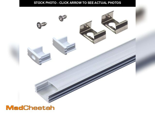 Lot 74-14113206 - Armacost Lighting Surface Mount LED Tape Light Channel Mounting Hardware, Silver (5-Pack) - UNUSED