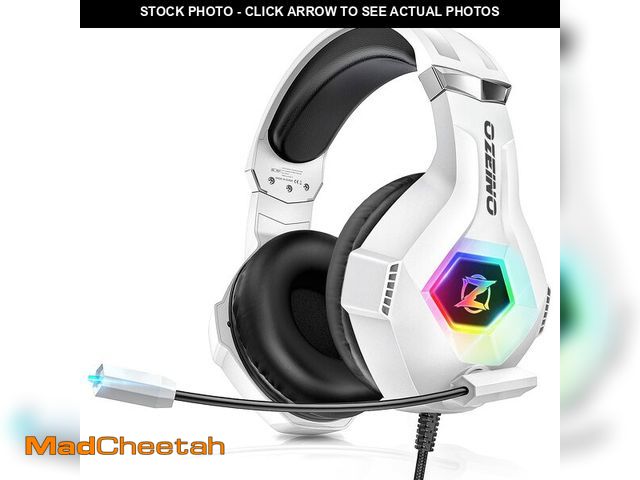 Lot 74-13628624 - Ozeino Gaming Headset for PC, Ps4, Ps5, Xbox Headset with 7.1 Surround Sound Gaming Headphones with ...