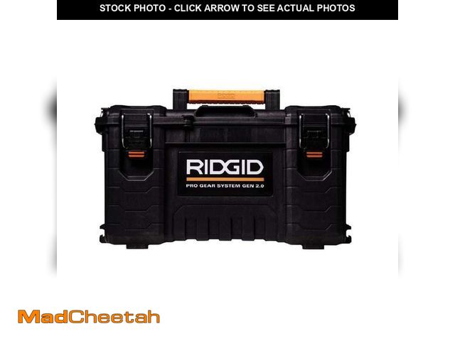 Lot 74-12681374 - RIDGID Pro Gear System Gen 2.0 Stackable Durable 22 in. Modular Tool Box Storage With Heavy Duty Lat...