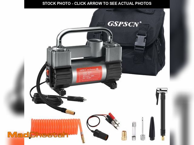 Lot 74-14267820 - GSPSCN 12V Heavy Duty Tire Inflator Metal Portable Air Compressor Pump - UNUSED