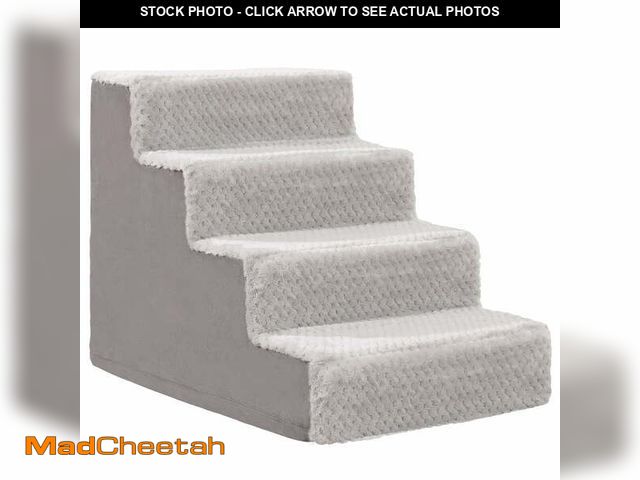 Lot 74-13778423 - KSIIA Dog Steps for Low Bed Couch and Sofa,4-Step Pet Stairs for Dogs and Cats Climbing with Non-Sli...