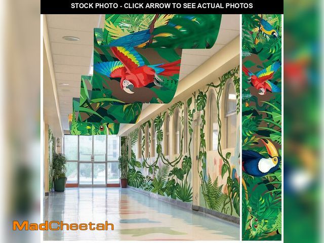 Lot 74-14208553 - Feifeiya 3 Pcs 36 ft Rainforest Theme Party Decor 2026 VBS Decorations Tropical Forest and Bird Rain...