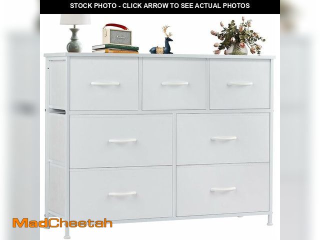 Lot 74-12664545 - OLIXIS Dresser for Bedroom with 7 Drawers, Wide Fabric Dresser for Storage and Organization, Bedroom...