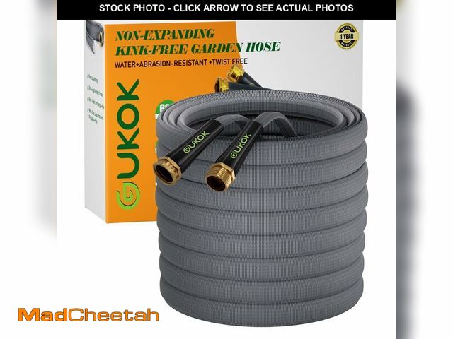 Lot 74-14209283 - GUKOK Garden Hose 100 FT, Non-Expanding Water Hose, Ultra-Light &amp; Flexible, Burst-Resistant, Kin...