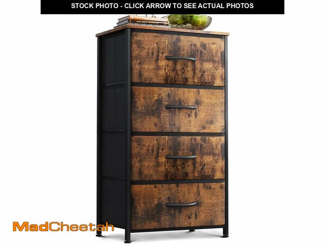 Lot 74-13621926 - AODK Dresser for Bedroom with 4 Storage Drawers, Small Dressers Chest of Drawers Fabric Dressers wit...