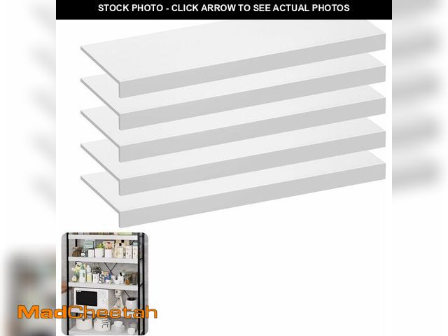 Lot 74-14067740 - VOYALUYA Wire Shelf Cover 36 X 12 Inch Wire Rack Cover Wood Shelf Covers for Pantry Shelving Closet ...