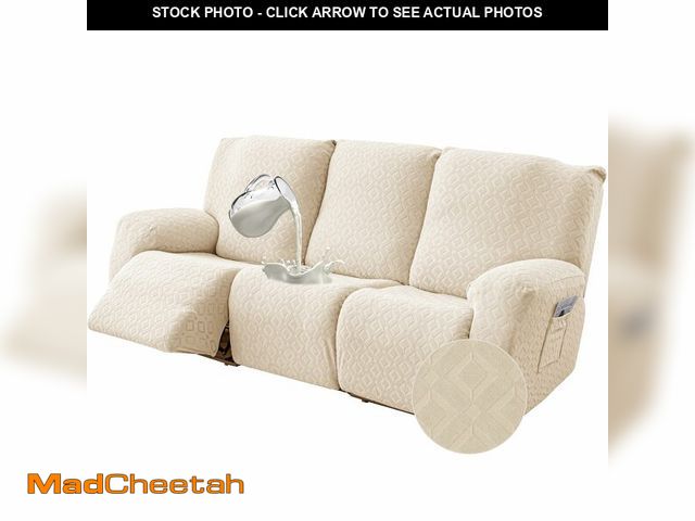 Lot 74-12701064 - Gennia Waterproof Recliner Sofa Cover,Stretch Reclining Couch Covers with Pockets,Washable Lazy Boy ...