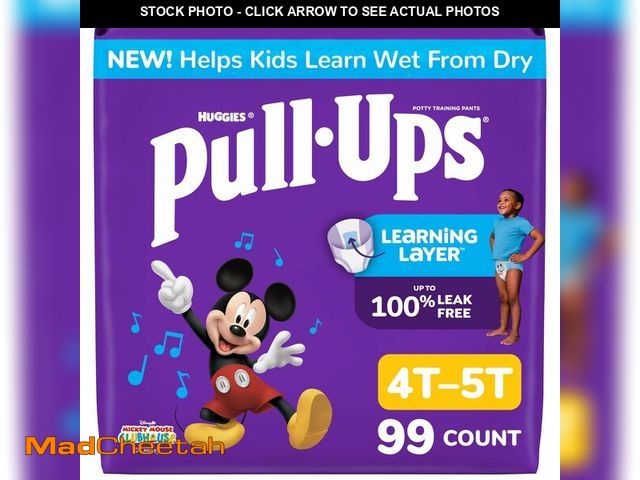 Lot 74-14271492 - Pull-Ups Boys' Potty Training Pants, Size 4T-5T Training Underwear (38-50 lbs), 99 Count - UNUSED
