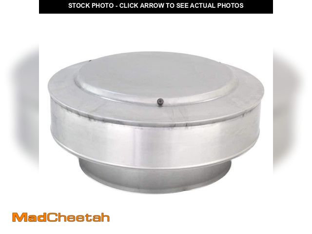 Lot 74-14593612 - Active Ventilation 8 in. Dia. Aluminum Vent Pipe Cap in Mill Finish VPC-8 - UNUSED