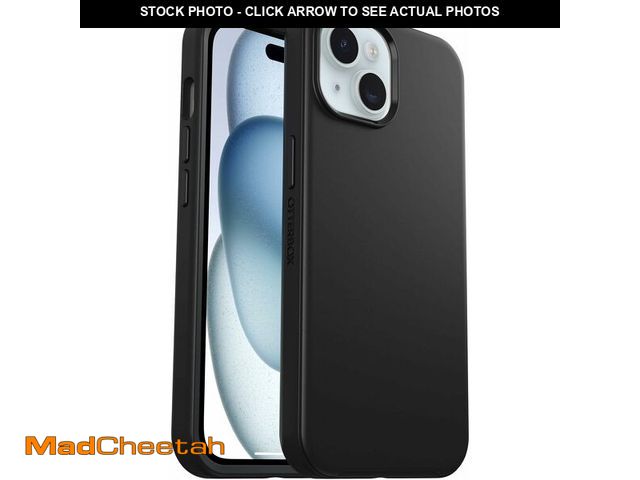 Lot 74-12704443 - OtterBox iPhone 16e, iPhone 15, iPhone 14, and iPhone 13 (ONLY) Symmetry Series+ Case - Black, Snaps...