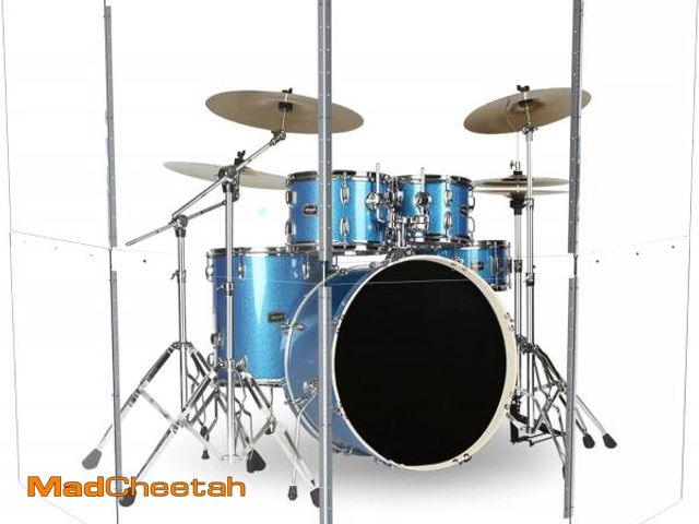 Lot 74-12167758 - Portable Drum Shield | 4 Panels 2ft x 5ft | Factory-Installed Full-Length Stainless Steel Hinges | A...