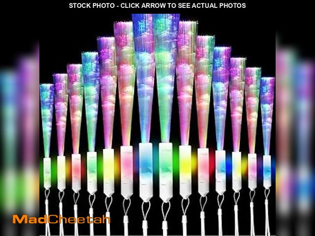 Lot 74-12125204 - Vinsot 80 Pcs Fiber Optic Wands Glow Wands LED Lighted Fiber Optic Glow Wands LED Lighted Stick with...