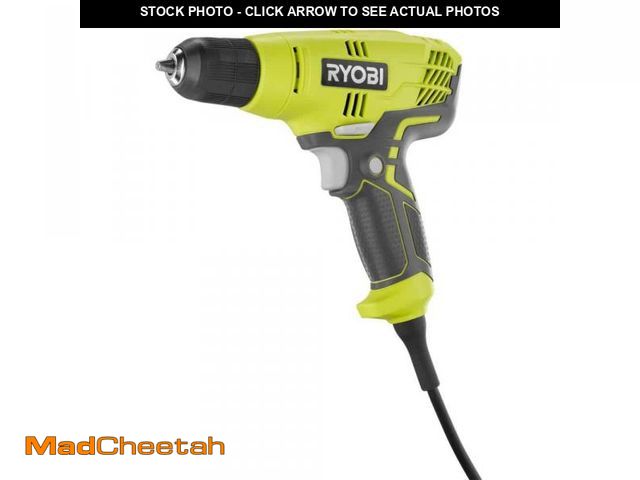 Lot 74-11826661 - RYOBI 5.5 Amp Corded 3/8 in. Variable Speed Compact Drill/Driver with Bag - USED