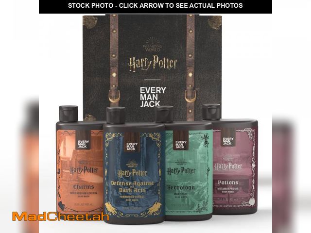 Lot 74-11549600 - Every Man Jack Harry Potter Collectors Body Wash Gift Set - Includes 4 Body Washes with Clean Ingred...