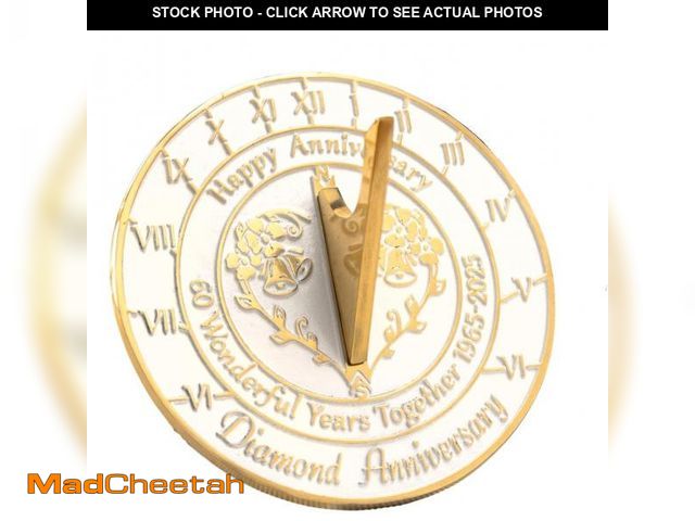 Lot 74-12414614 - REDSKY TRADER 60th Anniversary Sundial Golden Wedding Memorial Gift for Love Ones 8 inches Home and ...