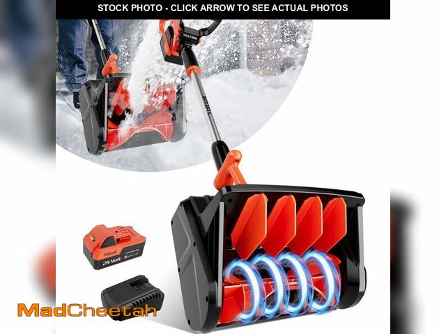 Lot 74-13504944 - VOLTASK Cordless Snow Shovel, 24V | 13-inch | 4-Ah Electric Cordless Battery Brushless motor Snow Bl...