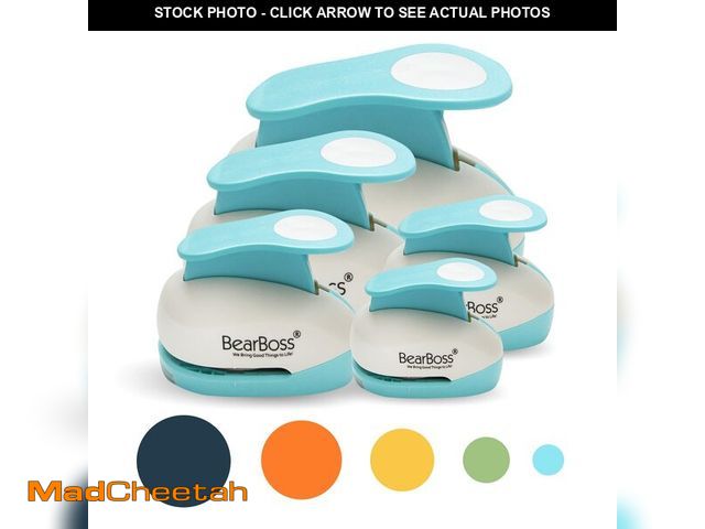 Lot 74-14045494 - BearBoss 5 Circle Paper Punch, Handmade Scrapbook Paper Puncher, Different Size of Scrapbooking Punc...