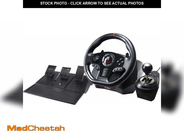 Lot 74-13710584 - SUBSONIC Ã¢â¬â Superdrive GS850-X Steering Wheel Ã¢â¬â Racing wheel with gear stick and 3-peda...