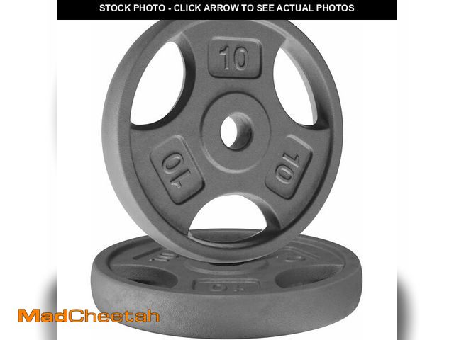 Lot 74-13927806 - Yes4All 1 Inch Grip Cast Iron Weight Plates for Dumbbells - Standard Weight Plates - 10lb - Pair - U...