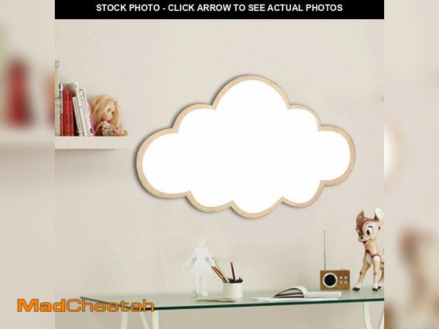 Lot 74-12452892 - EBTOOLS Children Mirror Cloud Wooden Mirror Cartoon Shatterproof Mirror Wall Sticker Kid Children's ...