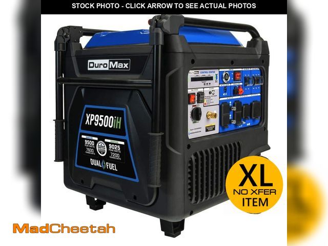 Lot 74-12775102 - DUROMAX 9,500-Watt Dual Fuel Portable Digital Inverter Generator - UNUSED