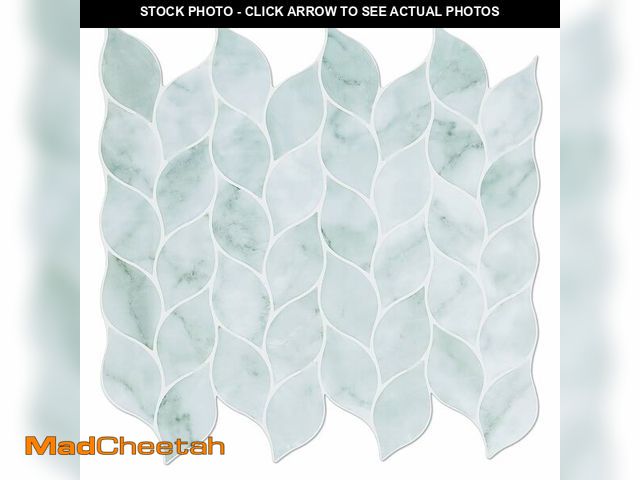 Lot 74-14053640 - Tilingview 10 Pcs Green Leaf Shape Peel and Stick for Kitchen Backsplash, Premium Self-Adhesive Tile...