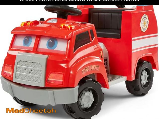 Lot 74-12399141 - (MISSING BATTERY) Kid Trax Real Rigs Toddler Fire Truck Interactive Ride On Toy, Kids Ages 1.5-4 Yea...
