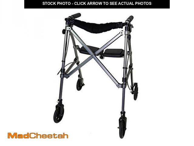 Lot 74-12138039 - Stander Wonder Rollator, Lightweight Folding Space Saver Mobility Rolling Walker for Seniors and Adu...