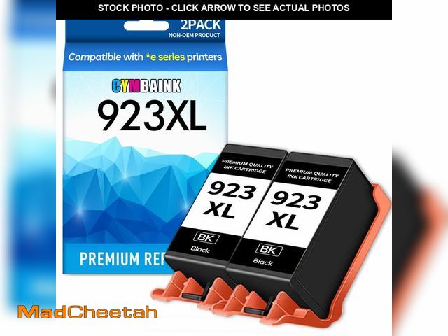 Lot 74-14432996 - Twin Pack 923 923e 923XL Ink Cartridges Combo Pack with Chip Replacement for HP 923 923e Ink Cartrid...