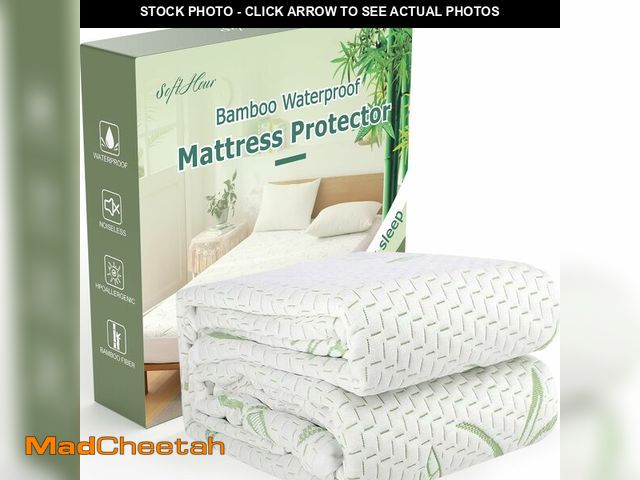 Lot 74-12710287 - California King Mattress Protector Waterproof Mattress Pad Washable Bamboo Rayon Mattress Cover Brea...