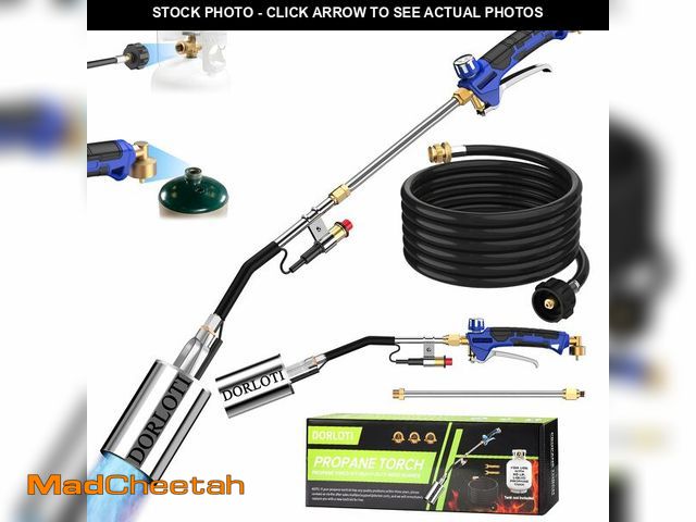 Lot 74-14271462 - Propane Torch Weed Burner Kit,High Heat Output with Long/Short Mode,12.5FT Hose Heavy Duty Blow Torc...