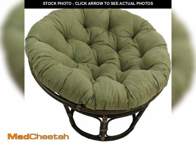 Lot 74-12632852 - Blazing Needles,Polyester Microsuede Papasan Cushion, 1 Count (Pack of 1), Sage Green - UNUSED