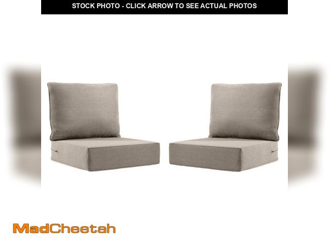 Lot 74-12680303 - Gymojoy Carolina 24 in. x 24 in. x 6 in. Olefin 4-Piece Deep Seating Outdoor Lounge Chair Sofa Cushi...